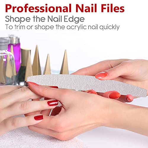 MAYCREATE® 20PCS Professional Nail Files Buffers Kit Arch Shape 100 180 Grit Dual-Sided Emery Board for Manicure Acrylic Nails Gel Polish Removal Durable Washable Shaper Grey MAYCREATE® 20PCS Professional Nail Files Buffers Kit Arch Shape 100 180 Grit Dual-Sided Emery Board for Manicure Acrylic Nails Gel Polish Removal Durable Washable Shaper Grey